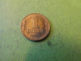 Serbien 1938,  1 Dinar