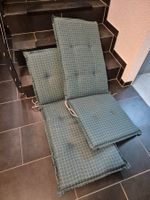 2 Sitzkissen Dunkelgrün/blau gemäss Foto