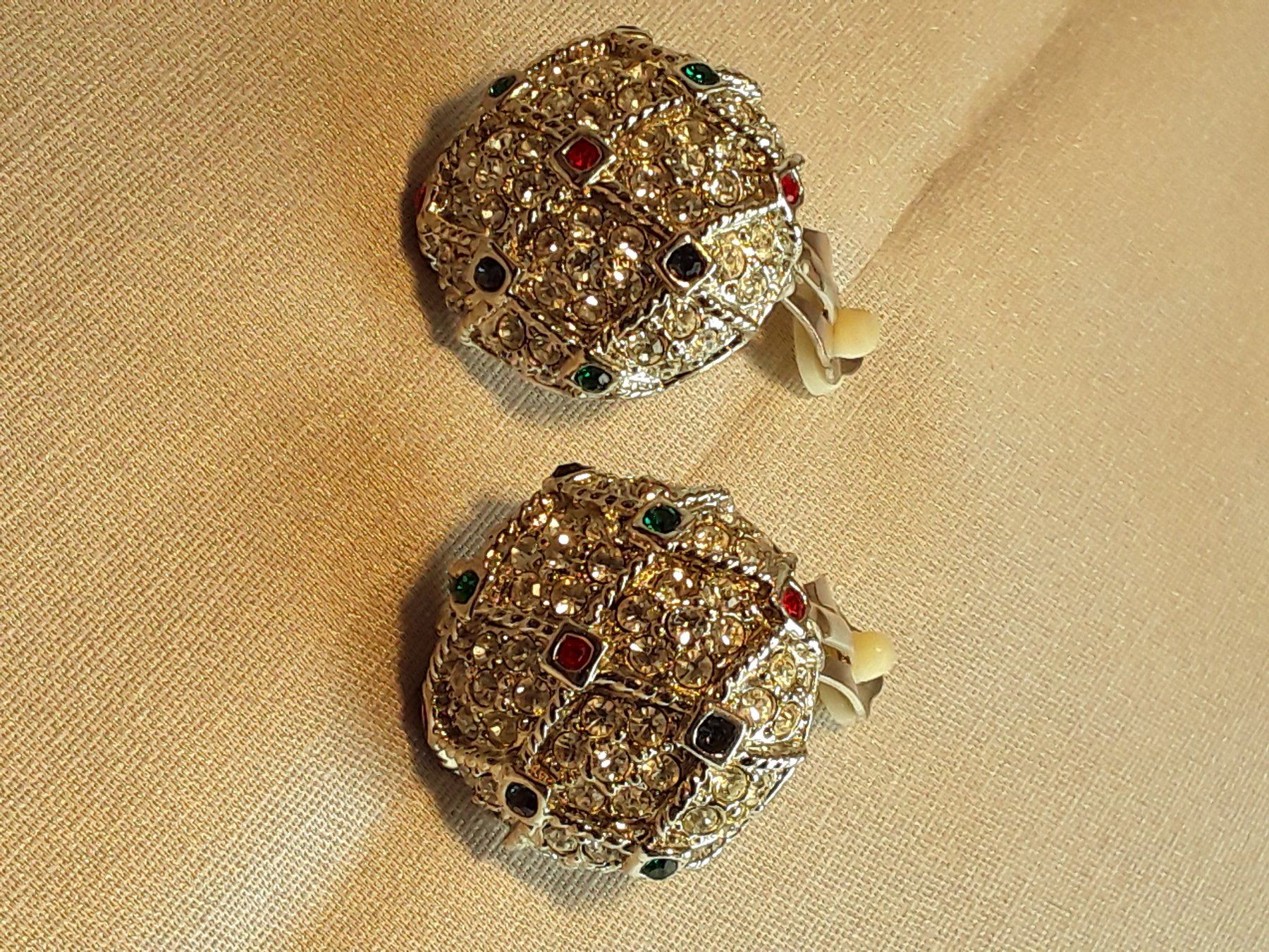 Orecchini pendenti & Orecchini a lobo: Vintage luxuriöse Strass Ohrclips 80er – Usato da Zürich venduto da helsan 2