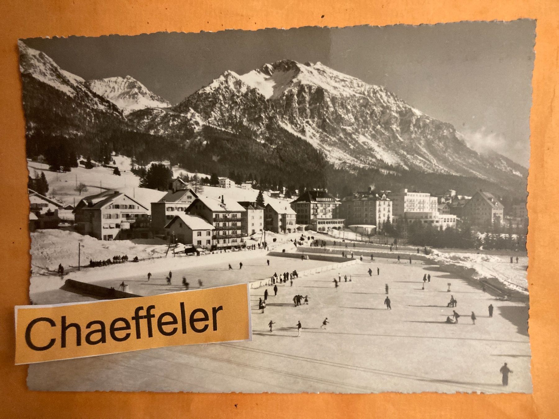 Cartoline postali: Lenzerheide, Eisplatz u. Lenzerhorn – Usato da Zürich venduto da Chaeffeler
