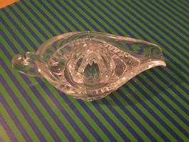 Vintage Glas Zitronenpresse, Citrus Entsafter, Glas TOP !!!