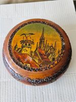 Holz Dose Schatulle Schmuck Schachtel aus Elsass Ø 15,5 cm