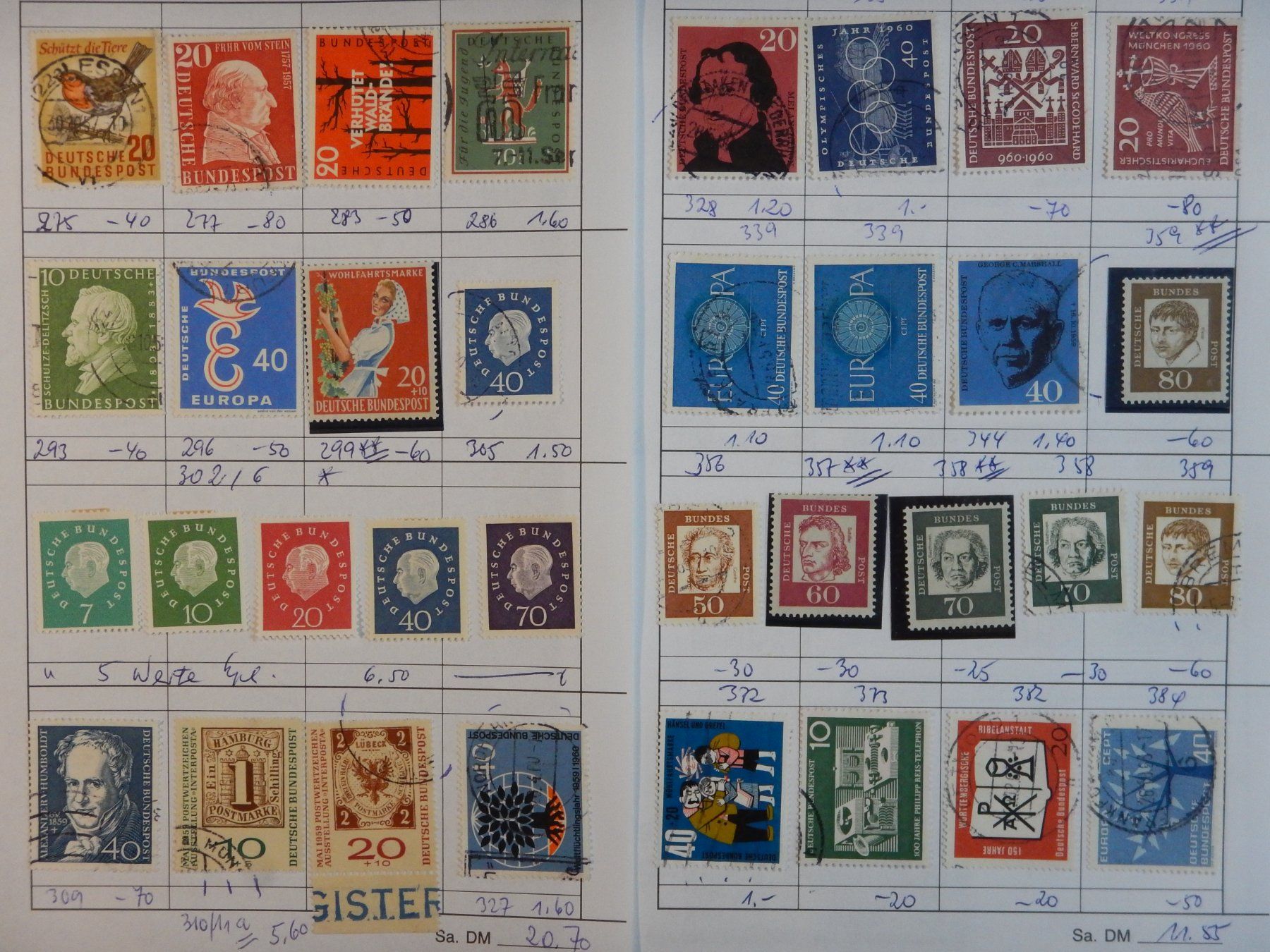 Tous les timbres: BRD Sammlung auf Blättern – D'occasion à Zürich par Muehlekauf 2