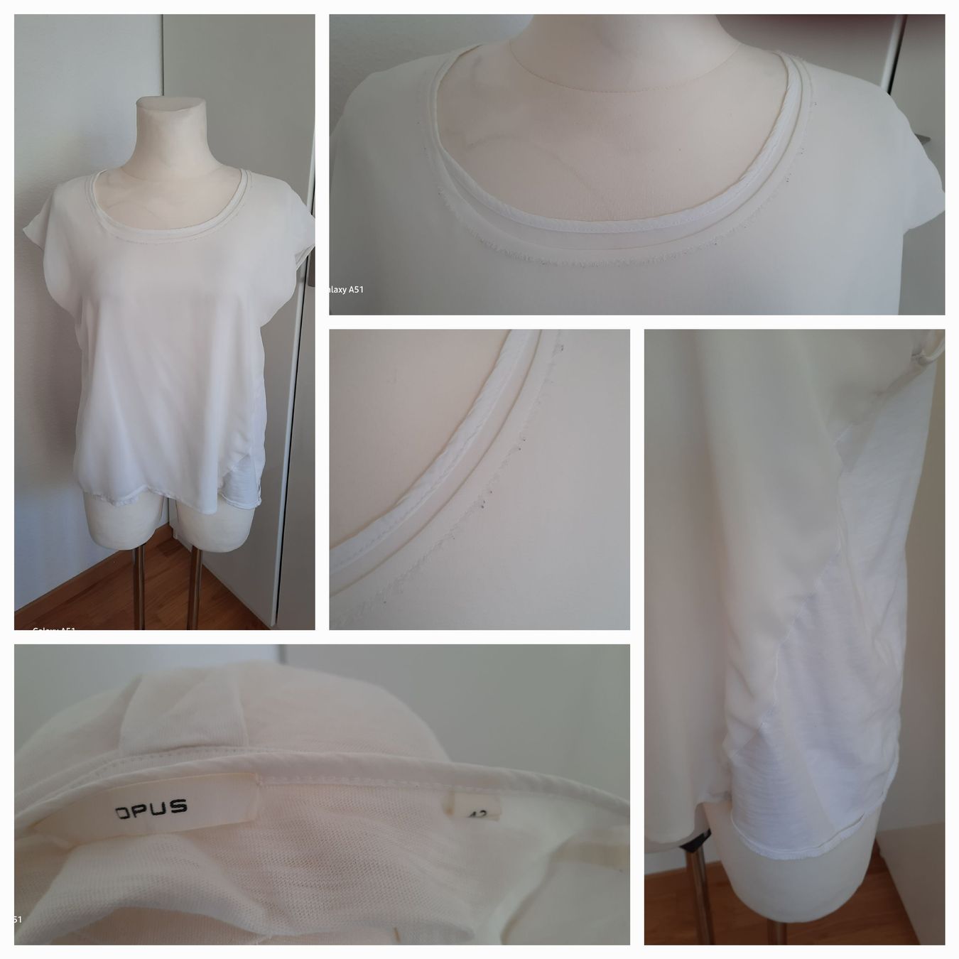 Opus Camicette: ***OPUS*** Blusenshirt weiss Gr 42 – Usato da Wädenswil venduto da H2H_Secondhandshop