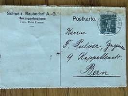 1918 Schweiz. Baubedarf AG Herzogenbuchsee: SILO Mattstetten
