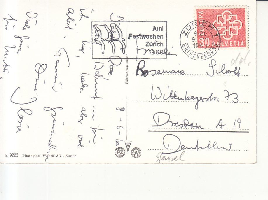 Cartoline postali: Zürich 1960 – Usato da Bürglen TG venduto da StampGraf 1