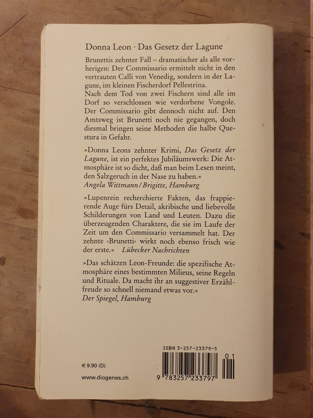Libri: Das Gesetz der Lagune Donna Leon Diogenes – Usato da Zürich venduto da loosebone 1