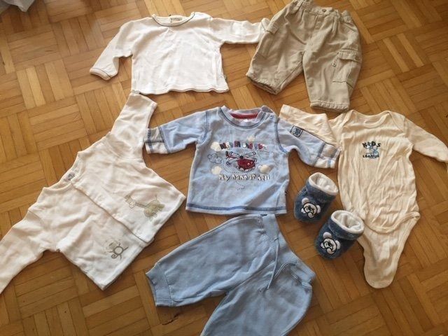 Lotti & Set di vestiti: Kleiderpaket 7-teilig Junge Gr. 62 / 68 – Usato da Emmen venduto da Aribini