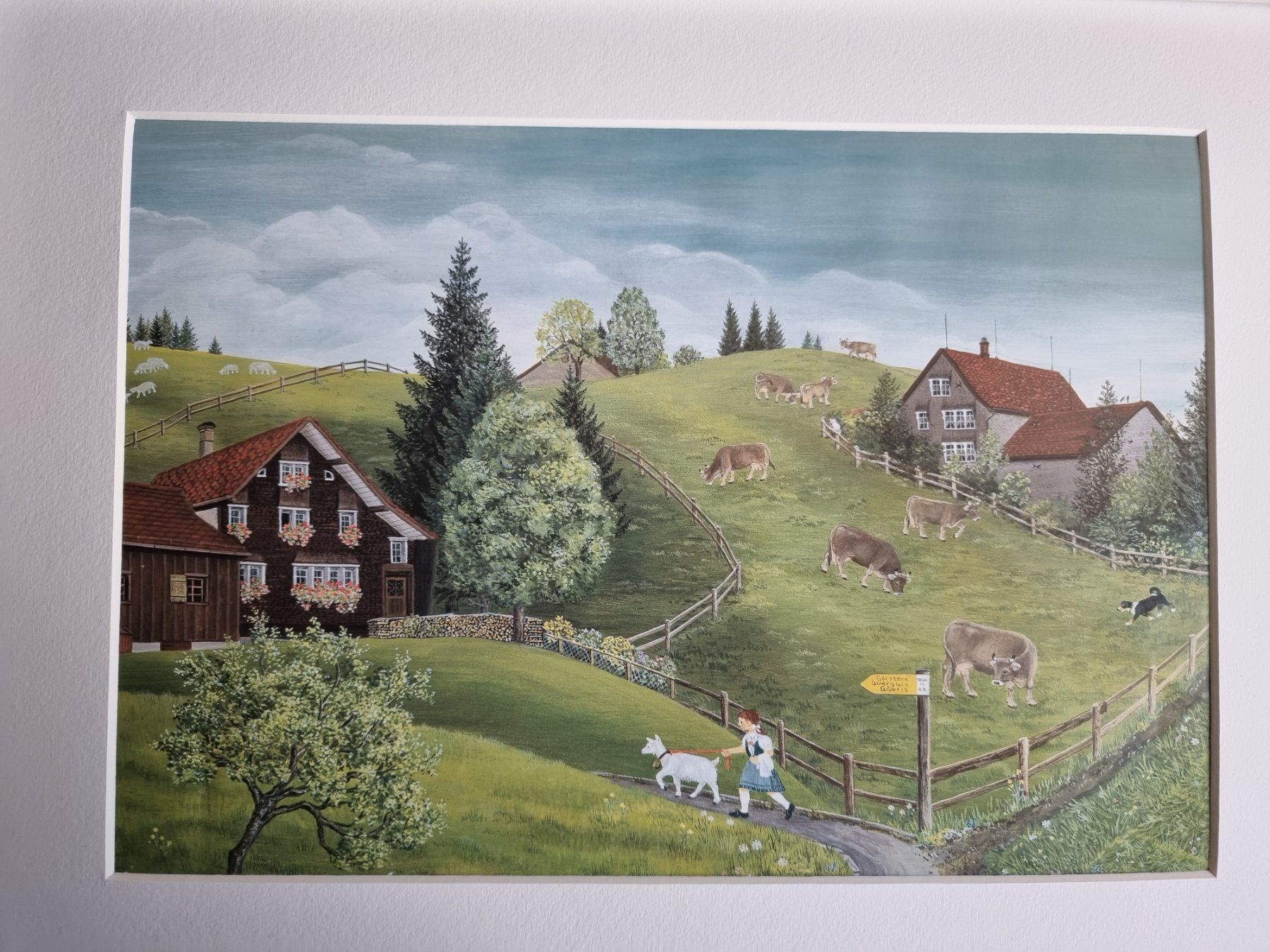 Foto & Immagini: FLÖCKLI DAS GEISSLEIN BILD VON LILLY LANGENEGGER – Usato da Gersau venduto da grafik-kunst 1