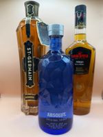 3 x Bottles of - Vodka Absolut - Rum - St Germain