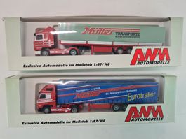 AWM Automodelle 2er LKW-Set Müller Transporte H0 1:87