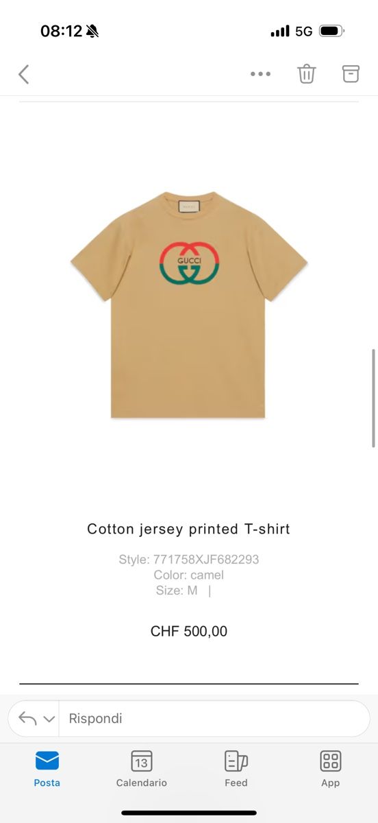 Gucci T-shirt: Gucci logo t-shirt M  – Usato da Giubiasco venduto da Darkemperor 2