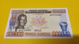 Guinea 1000 Francs Geldschein, Jahr 1960