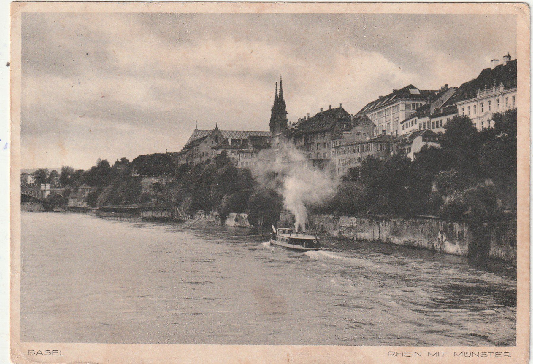 Ansichtskarten: Basel um 1930 – Gebraucht aus Lumbrein von made02