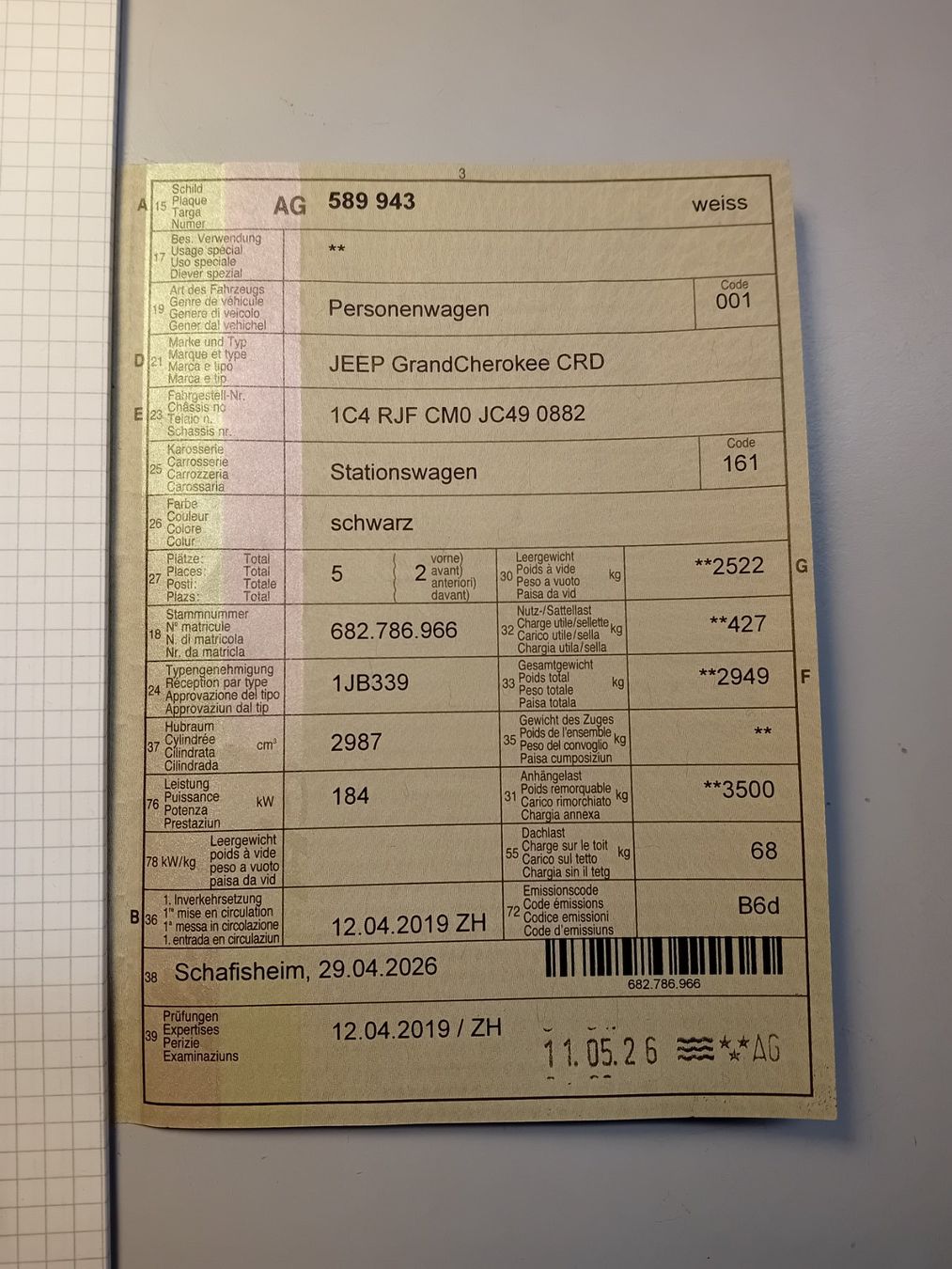 Jeep Autos: Jeep Grand Cherokee 3.0 CRD Overland – Gebraucht aus Hallwil von Guido071 4