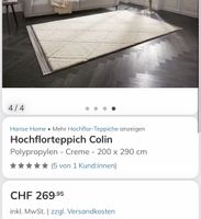 Wohnzimmer Teppich hell mit Rautenmuster gebraucht
