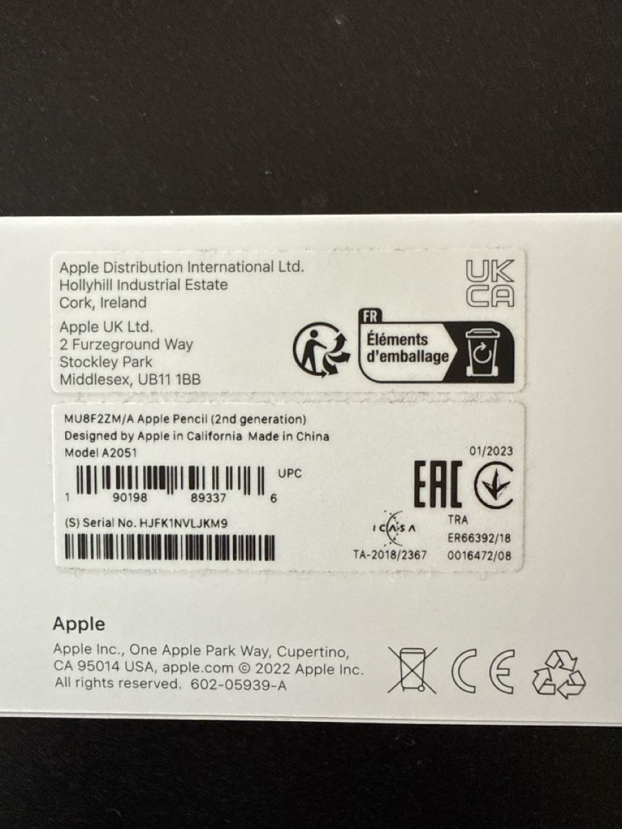 Stylet Apple Pencil 2e génération emballage d’origine (Gebraucht) in La ...