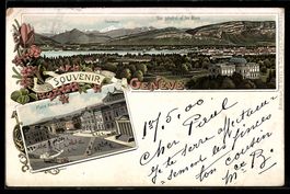 Litho Genève, Vue générale et les Alp