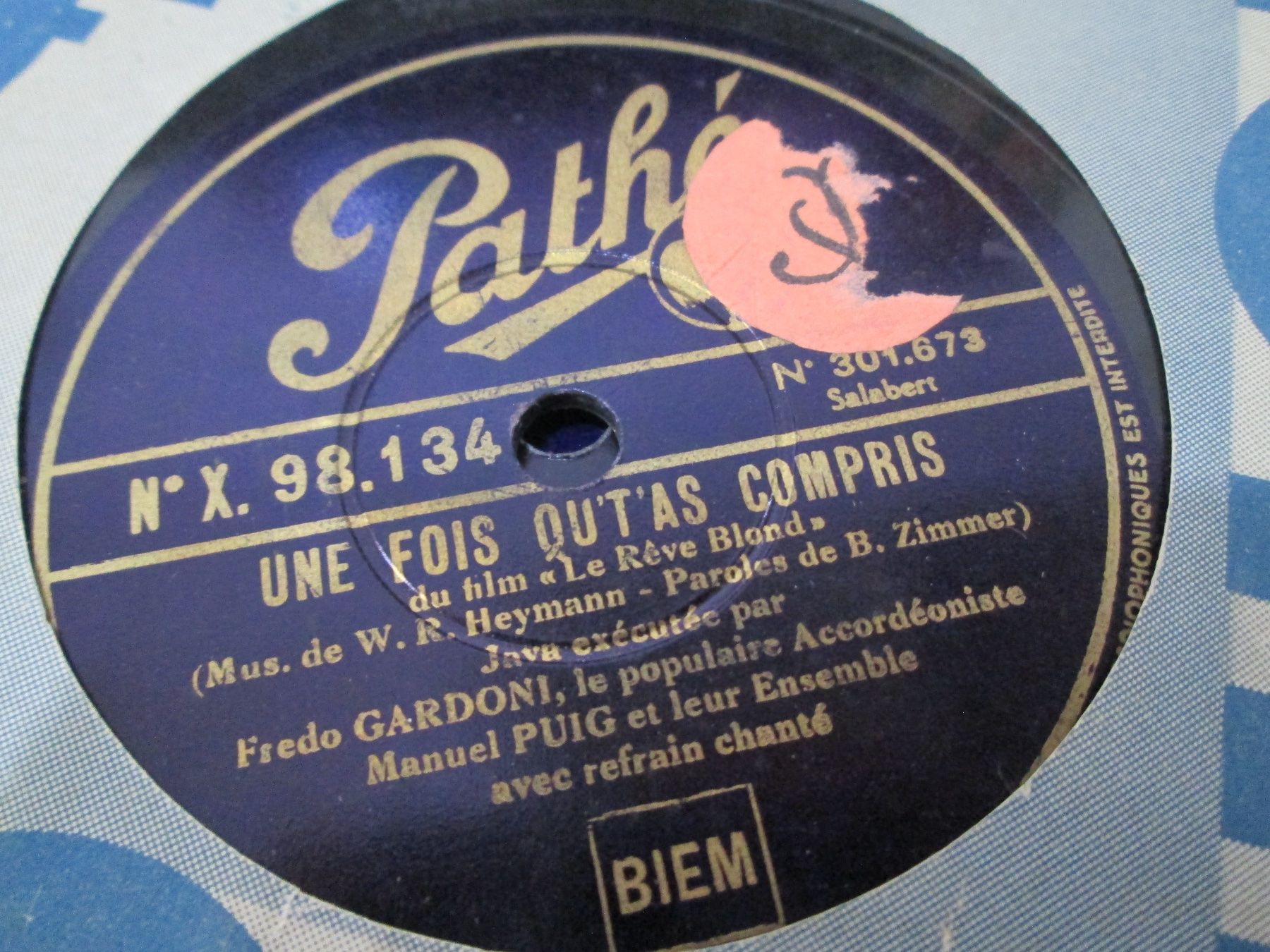 Schallplatten: DISQUES 78 TOURS – Gebraucht aus Lausanne von Leag 6