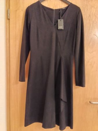 Robe noire Seventy, S/36 (CH), neuve, viscose, manche longue