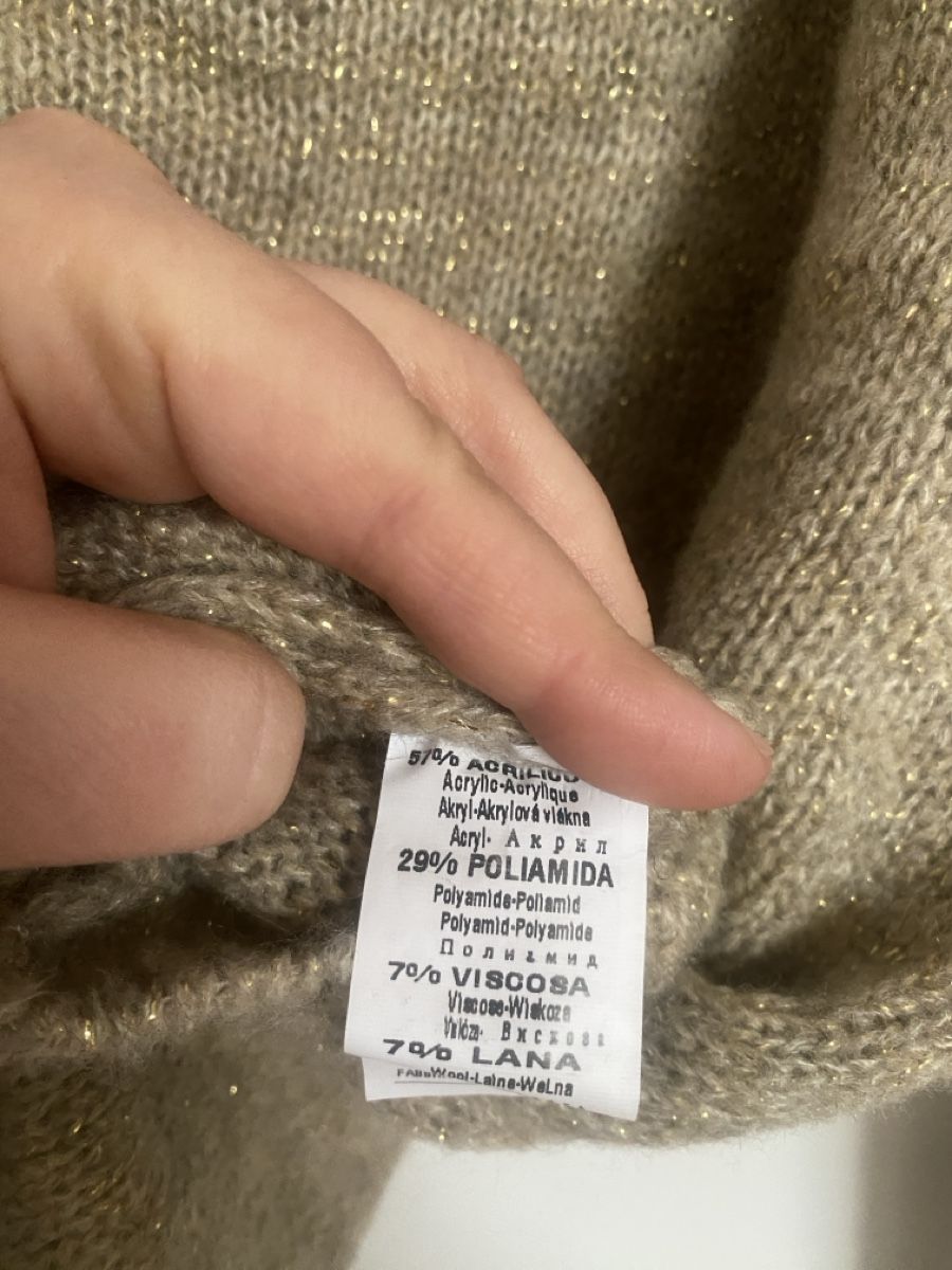 Maglioni & Felpe: Weicher Pullover mit Glitzer, Beige/Gold, S – Usato da Muensingen venduto da drleevsy 3