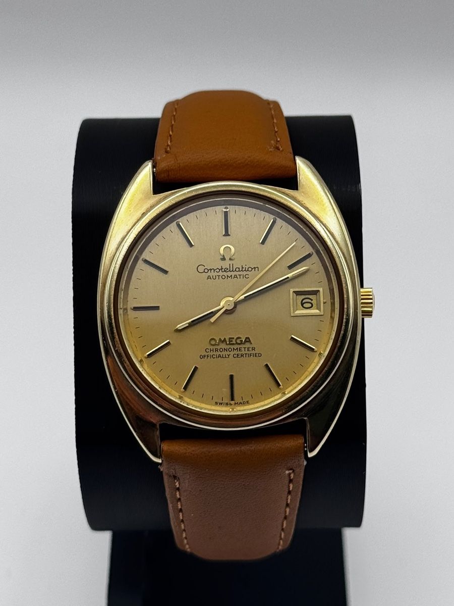 Omega Orologi: Omega Constellation Automatic Herren Uhr  Lederband – Usato da Hunzenschwil venduto da MeliT