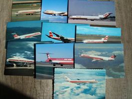 TWA Trans World Airlines (USA)10 Verschiedene Ansichtskarten