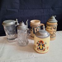 Div. teils alte, recht spezielle Bierhumpen, Biergläser