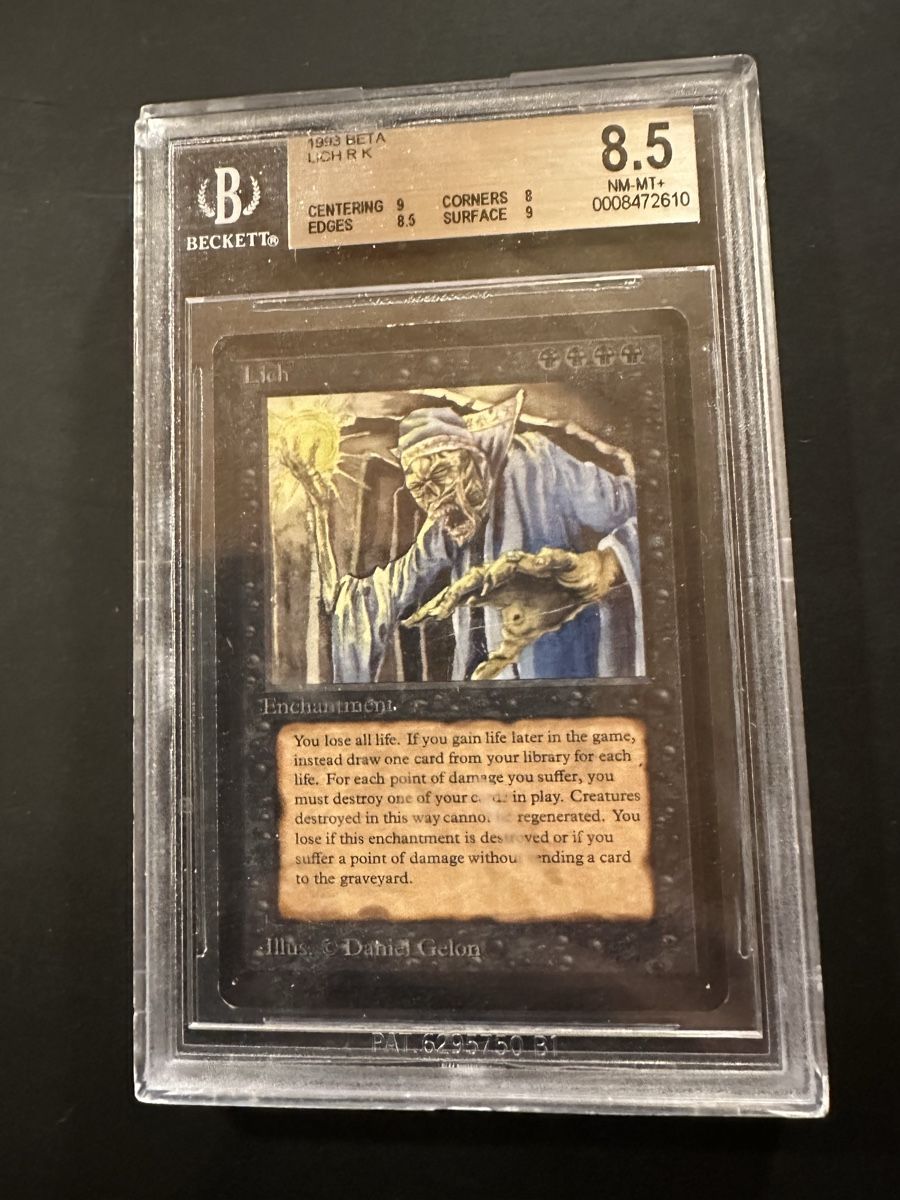 Magic The Gathering Carte collezionabili: Lich BGS Graded 8.5 – Usato da Bad Ragaz venduto da Goldberg90