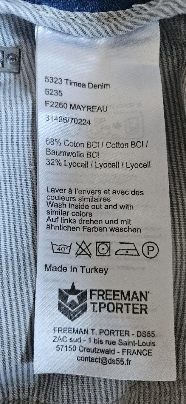 Jeans: Jeans Freeman T. Porter, Neuf, taille 30 – Nuovo (secondo la descrizione) da Champagne venduto da Marie2108 3