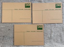 LOT POSTKARTEN MIT FRANKATUR 20 HELVETIA