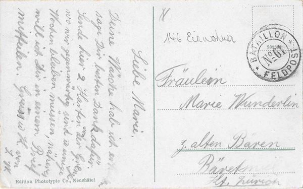 Cartoline postali: Le Col-des-Roches Feldpoststempel – Usato da Olten venduto da clotaldi 1