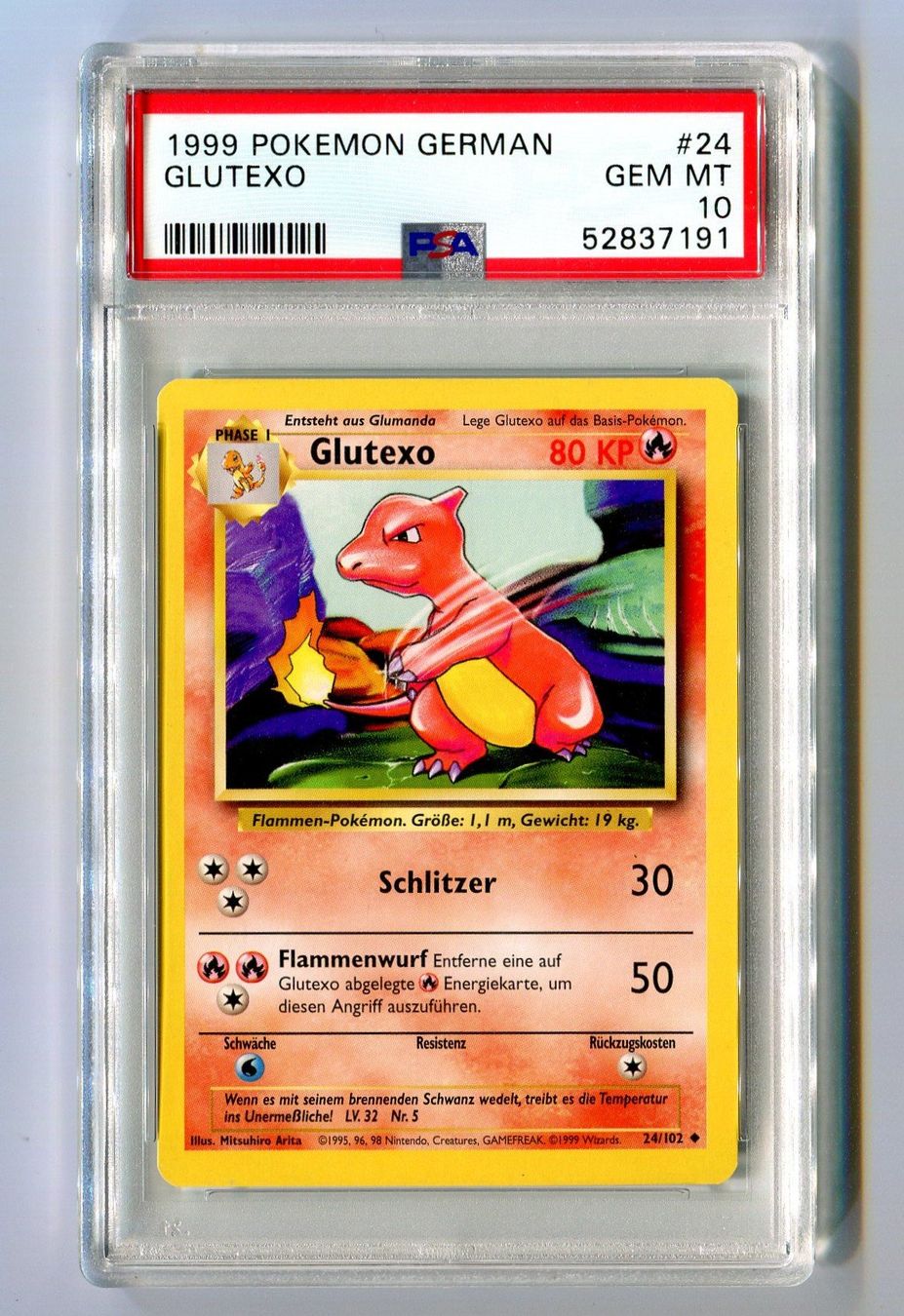 Pokémon Carte collezionabili: PSA 10 Glutexo 24/102 Basis Set Deutsch – Nuovo (secondo la descrizione) da Dornach venduto da Deco89