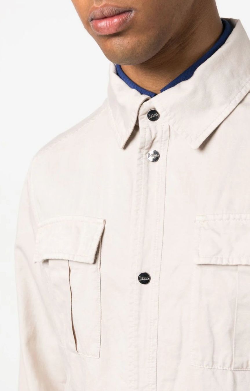 Camicie: HERNO Hemd mit Brusttaschen, Grösse 46 = M/L ... – Nuovo e nell'imballaggio originale da Chur venduto da Papageibarsch77 9