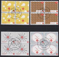 1284-1287 Viererblockserie mit FD-Stempel