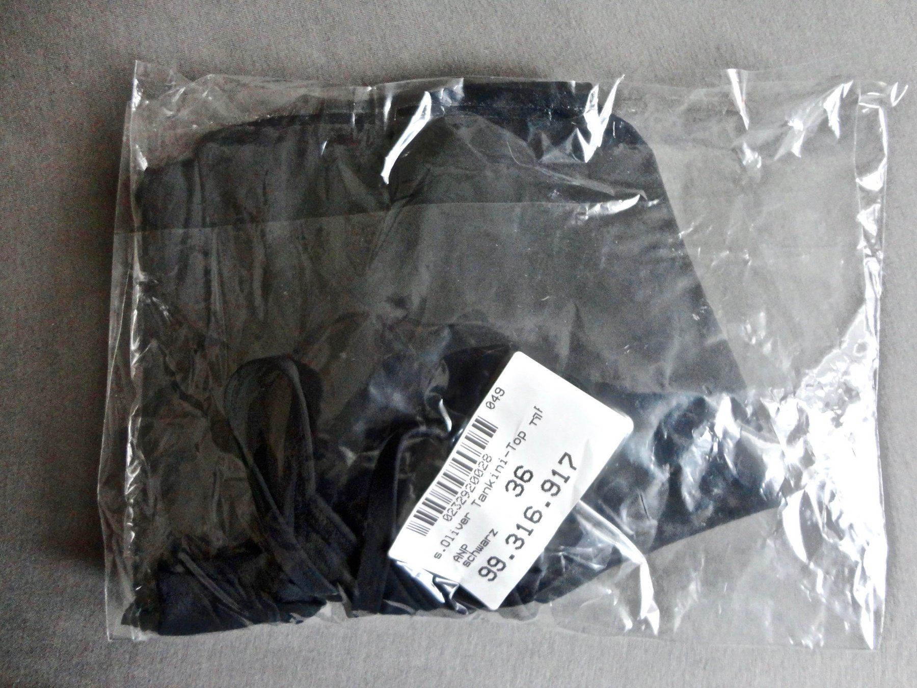 S.Oliver Costumi da bagno & Bikini: S.Oliver Tankini-Top, Schwarz Cup C/D 36 – Nuovo e nell'imballaggio originale da Dottikon venduto da Facehugger2012 1