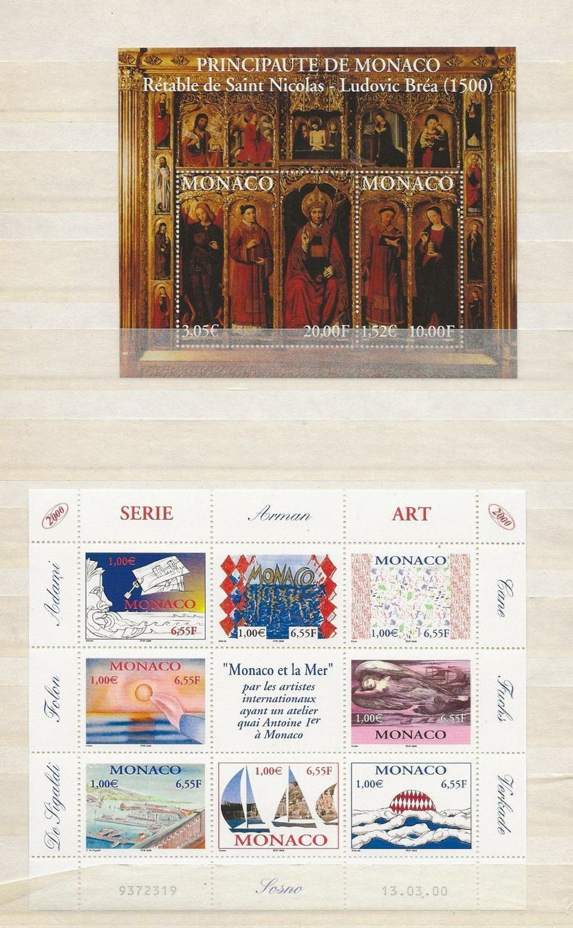 Tutti i francobolli: Monaco Lot Année 2000 ** – Nuovo (secondo la descrizione) da Sion venduto da PierreP01 2