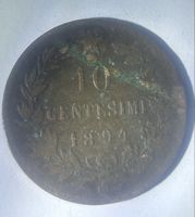 Münze Italien 10 Centesimi 1894 Umberto I gebraucht