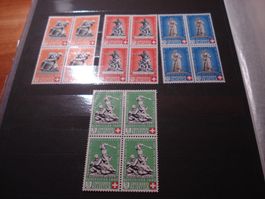 Pro Patria 1940, Satz 4erblocks * Erstfalz