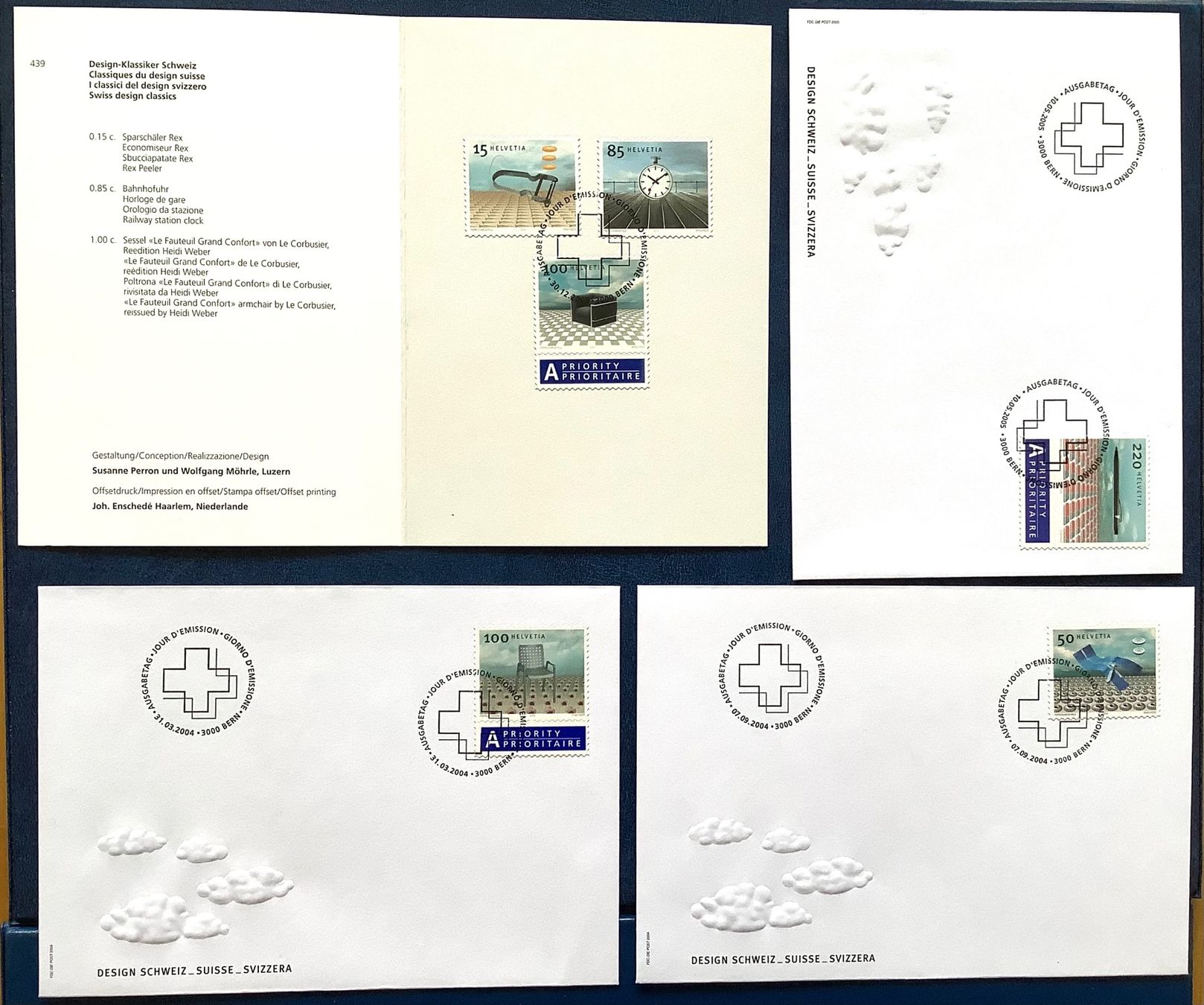 Tutti i francobolli: 2004 - 2005 FDC - Design Schweiz – Nuovo (secondo la descrizione) da Liestal venduto da Pep3