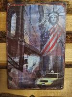 Blechschild USA Deko