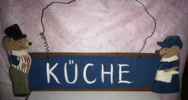 Türschild Küche aus Holz