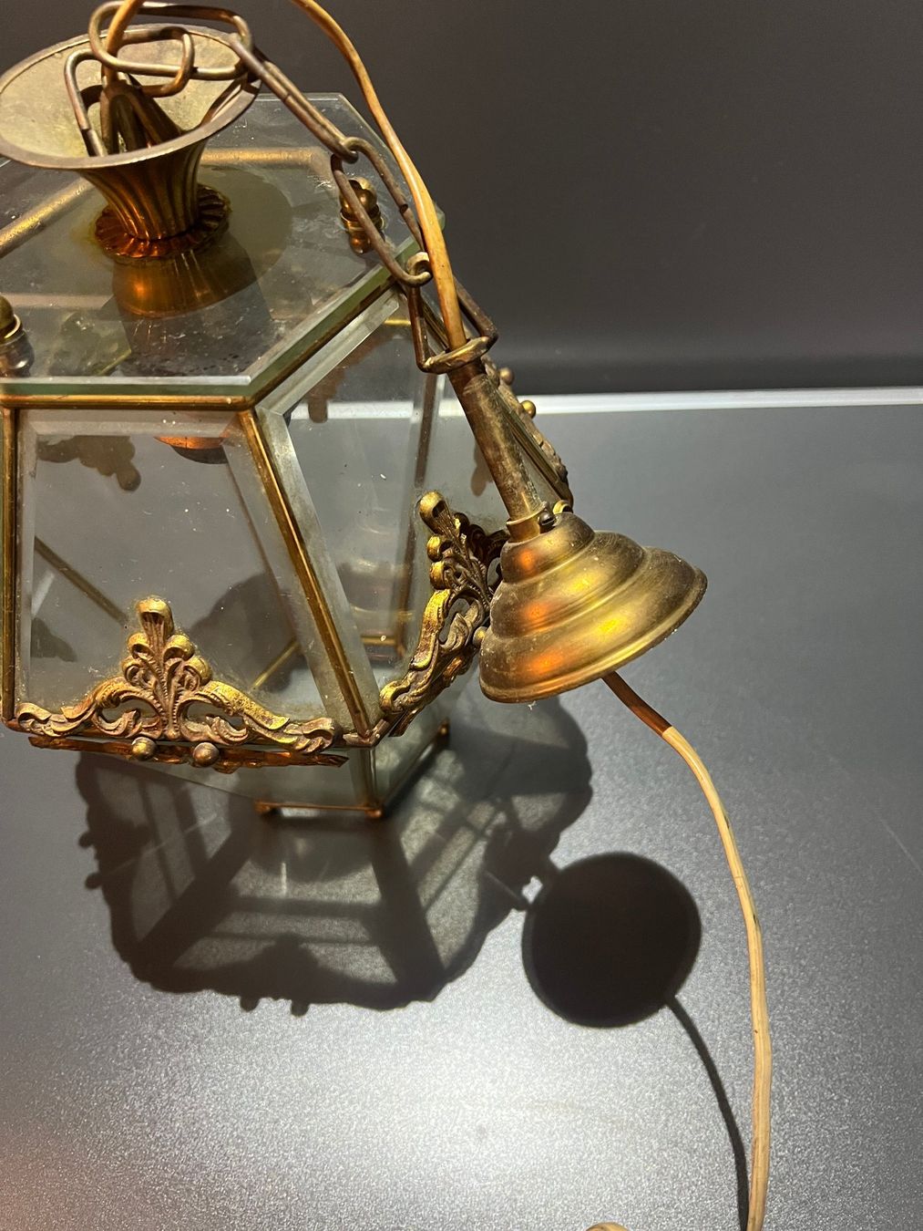 Lampade: Lanterne ancienne en laiton – Usato da La Neuveville venduto da XavierLuke 1