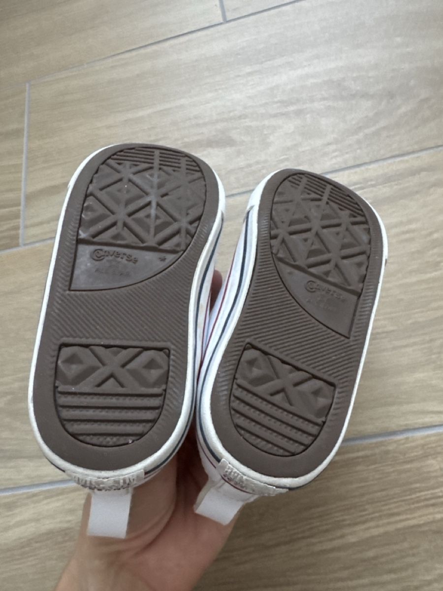 Converse Herrenschuhe: Baskets Converse blanches en cuir taille 24 – Gebraucht aus Saillon von alico 5