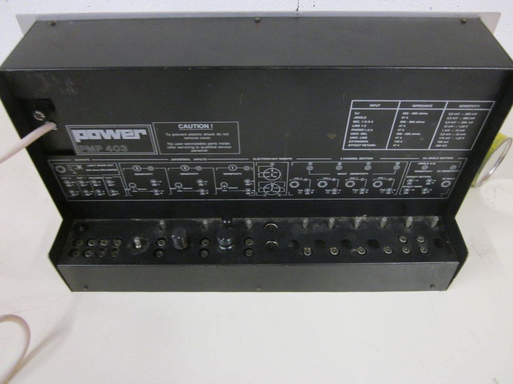 Table De Mixage DJ Power PMP 415 - 4 Canaux, Analogique, égaliseur, Talkover, Montable En Rack