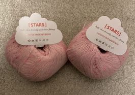 300 g pinkes + Punkte 100% Kaschmir-Garn
