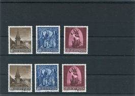 FL 1957 Nr. 306 - 308 postfr. u. gest.