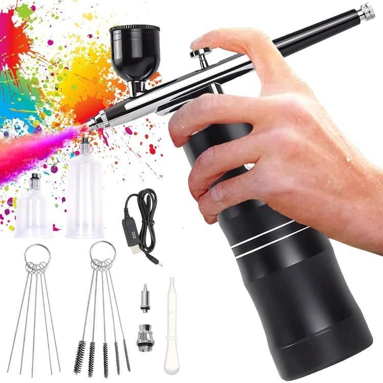 Compressori: Mini Airbrush Set Spritzpistole mit Kompressor Düse – Nuovo (secondo la descrizione) da Kirchdorf AG venduto da suntory010 5