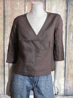 3/4 Arm Leinenbluse, braun, Gr. 40, neuwert.
