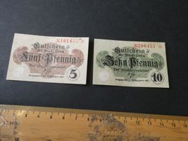 Dt. Reich, Gera, 2 Notgeldscheine